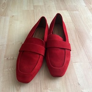 Halogen Red Suede Loafers
